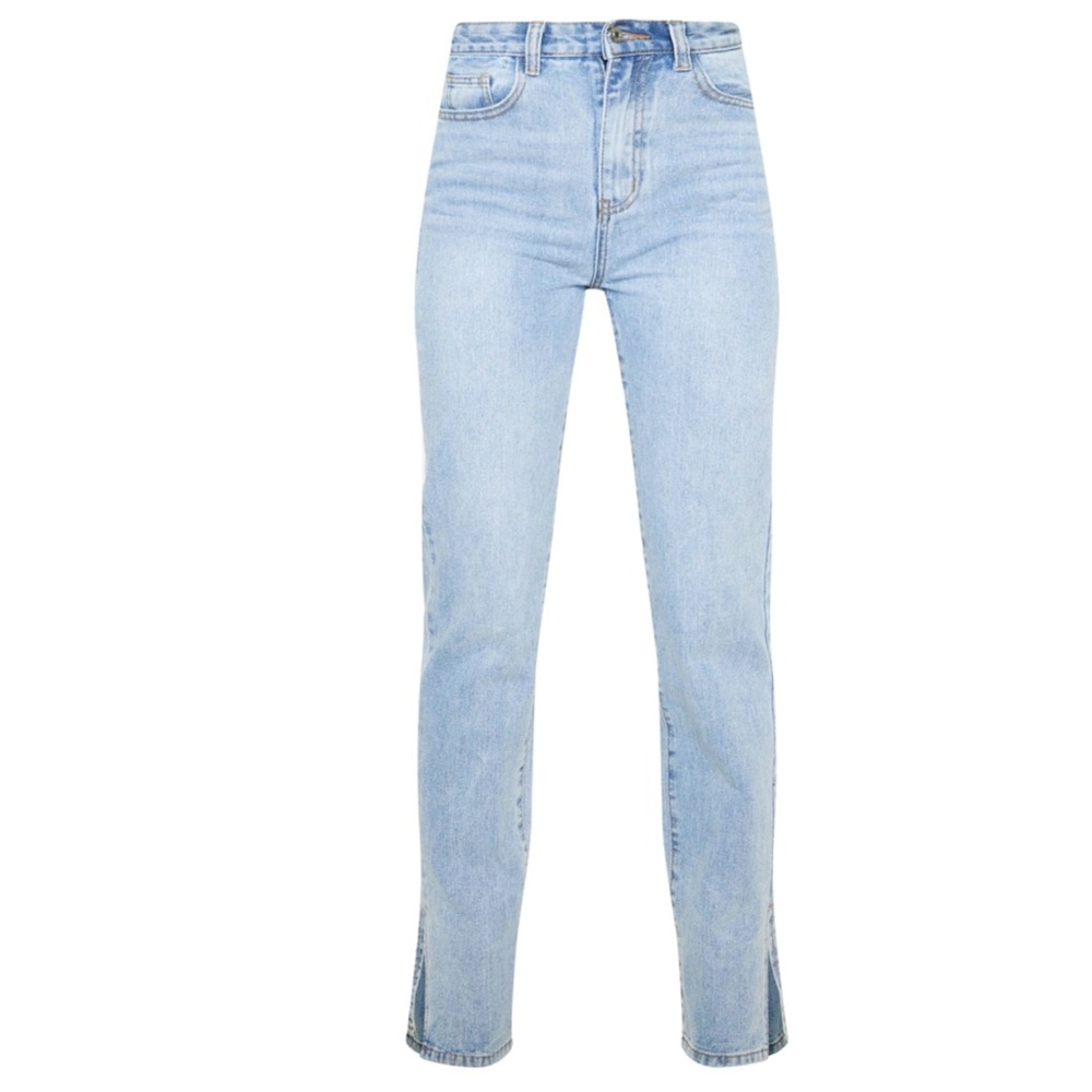Pretty Little Thing Split Hem Jeans.